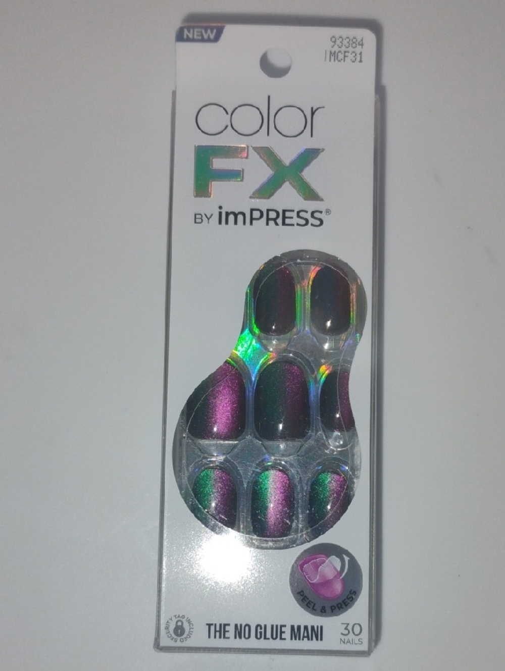 imPRESS Color FX Press-On Nails — Iridescent Purple & Green Shift